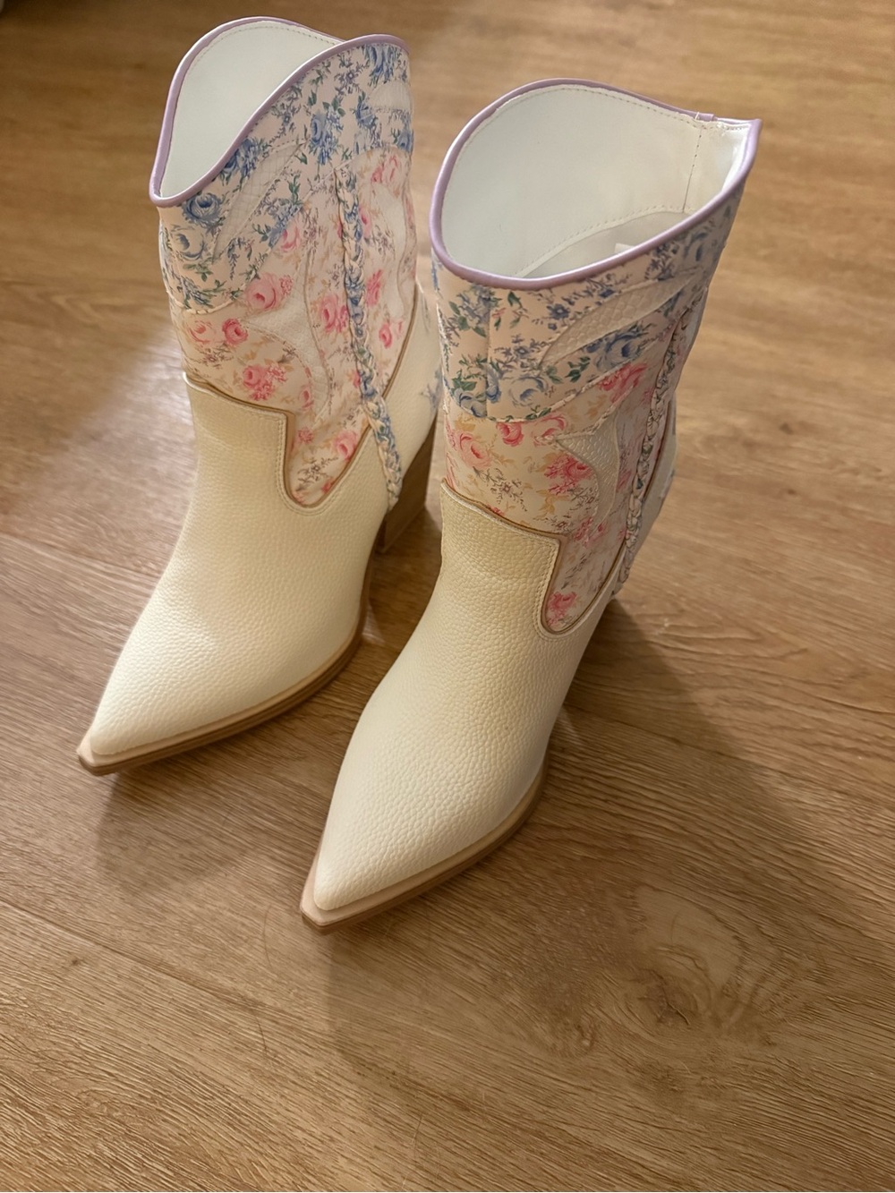 Women's Cream Western Floral Ankle Boots from Altar’d State - Picture 8 of 8
